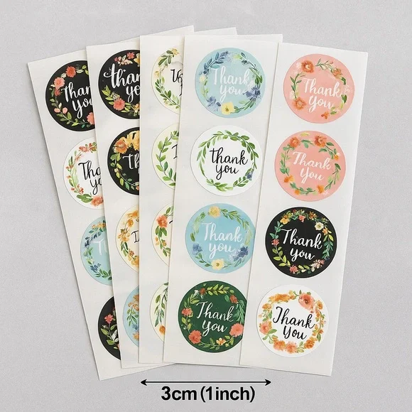 Thank you stickers mystery bag bundle mix | random thank you stickers 1" - Picture 10 of 12